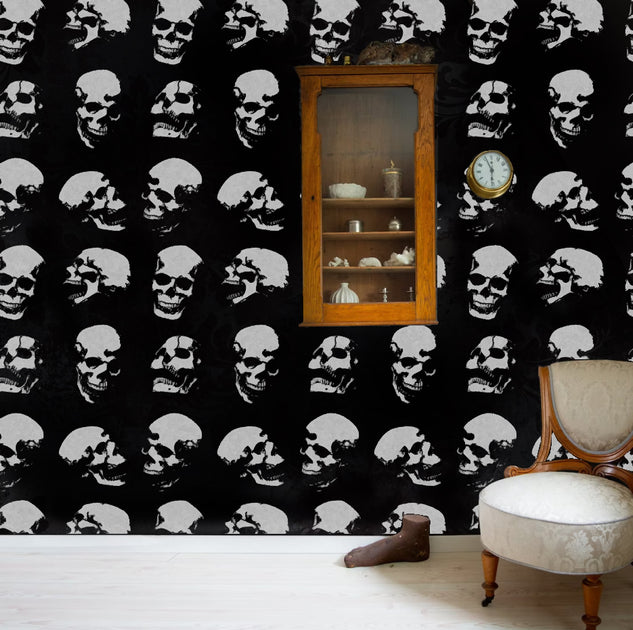 SKELETAL Skulls Pattern Wall Decor Stencil, Gothic Wall Decor Stencil –  IdealStencils