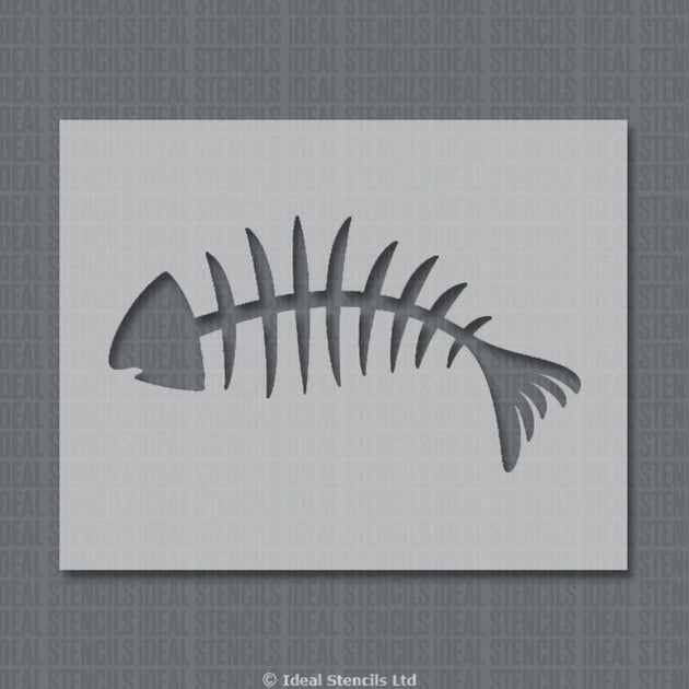 Fish Bone Stencil - Cutting Board Stencil