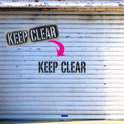 KEEP CLEAR Signage Stencil