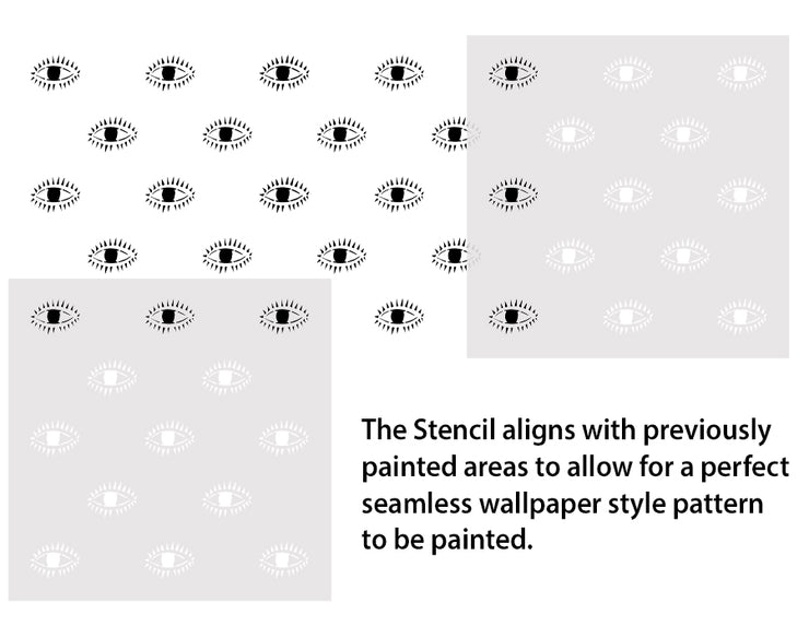 Eye Pattern Wall & Decor Stencil