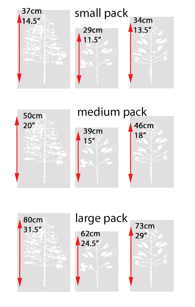 WHISPERING Woods Trees Stencil Set