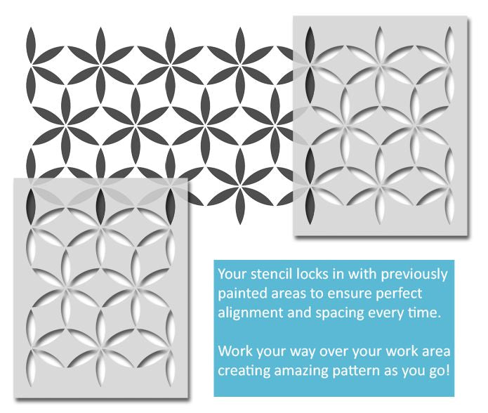 Amadora Tile Pattern Stencil | Ideal Stencils – IdealStencils