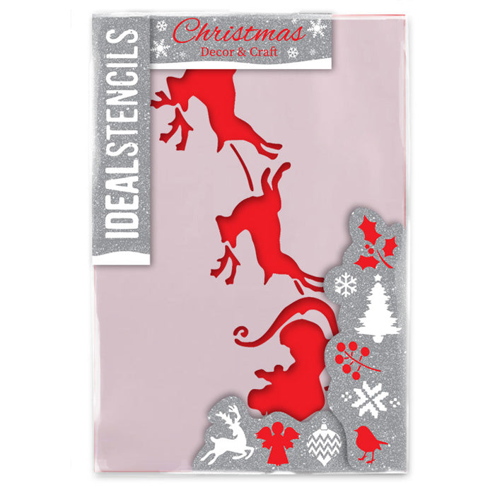 The Holiday Aisle® Santa Boot Reindeer and Elf Plastic Stencils & Reviews