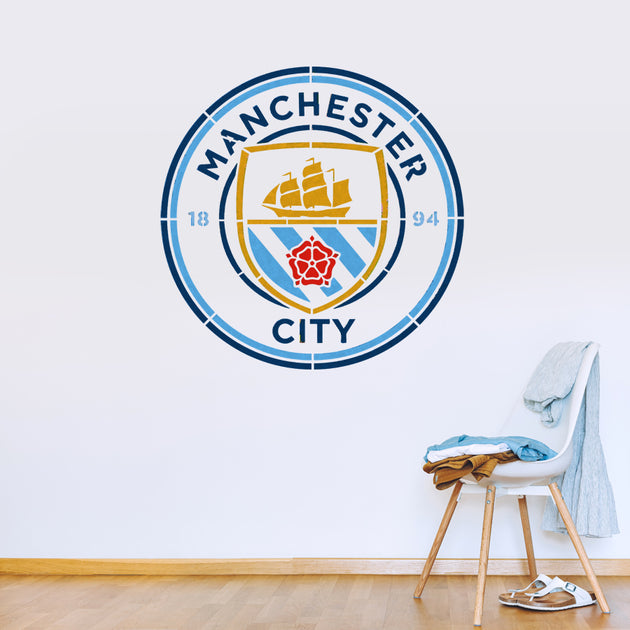 Manchester City Football Crest Stencil, Wall Decor – IdealStencils