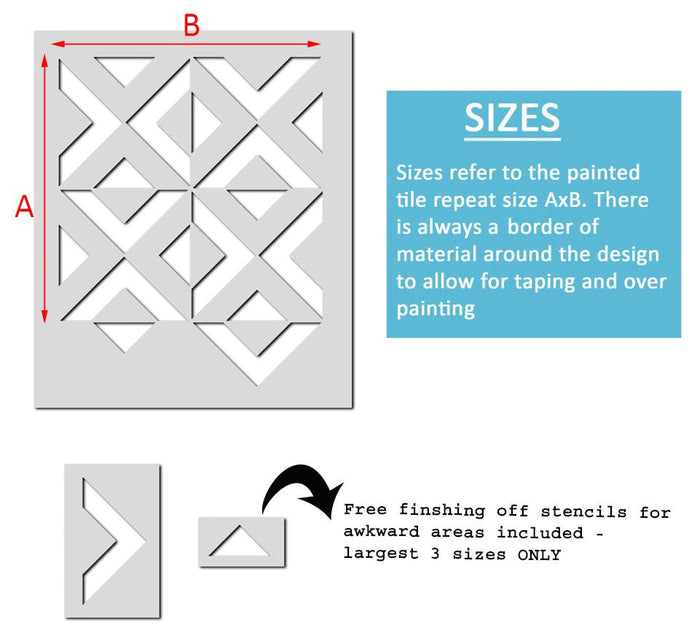 Zenjoji Geometric Tile Stencil - Ideal Stencils – IdealStencils